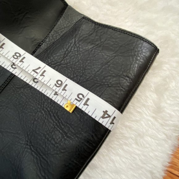 Lucky Brand Women's Karesi Leather Stacked Heel Harness Knee-High, Black, Size 7 - Picture 11 of 12